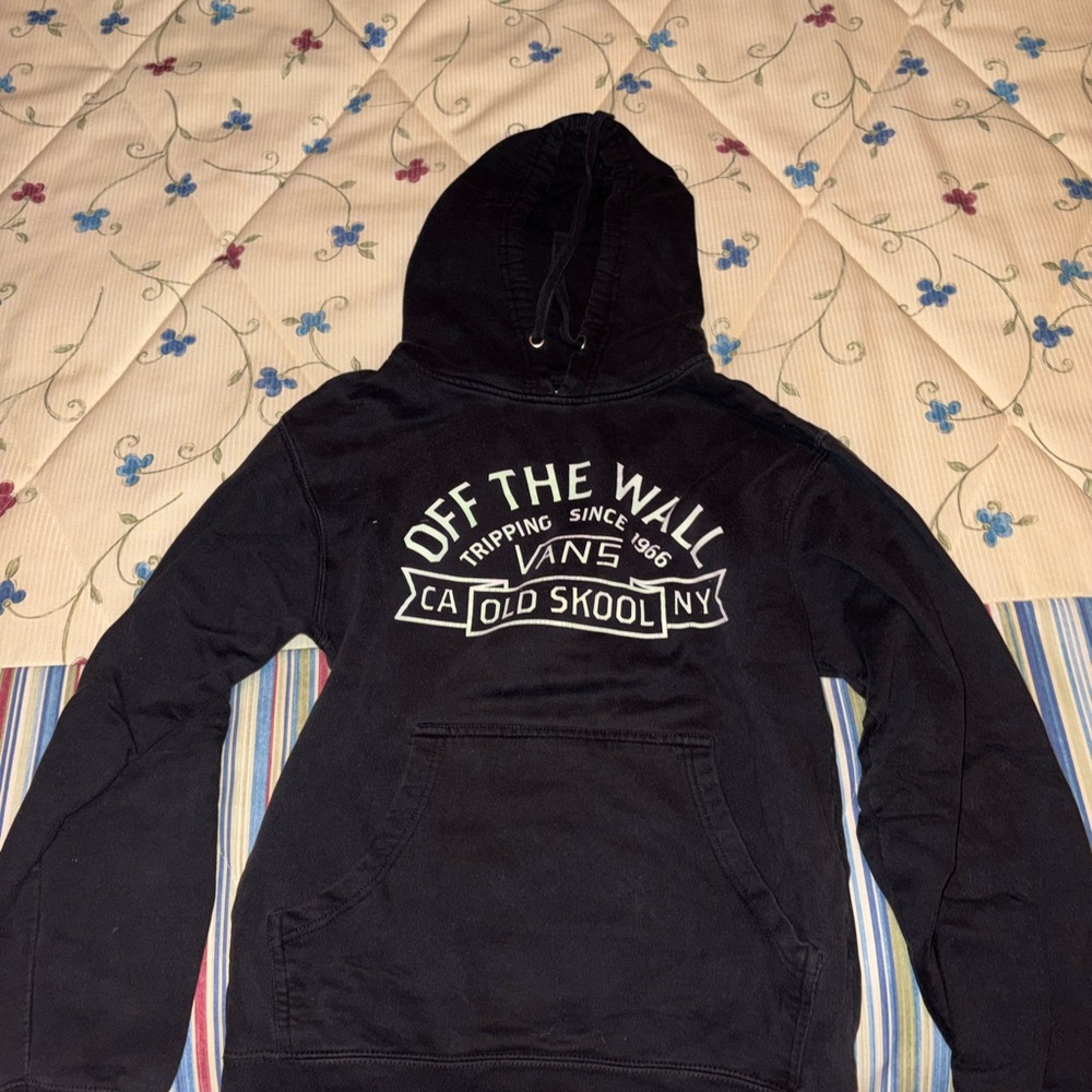 Vans Black Hoodie with White Print